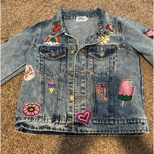 Lola and The Boys Kids Patch Denim Jacket